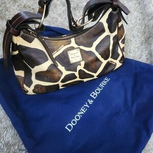 Dooney & Bourke Authentic Giraffe Print Leather Shoulder Bag